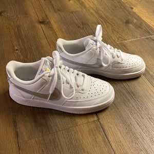 Womens white court vision low sneaker